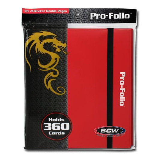 BCW Pro Folio Binder 9 Pocket Red