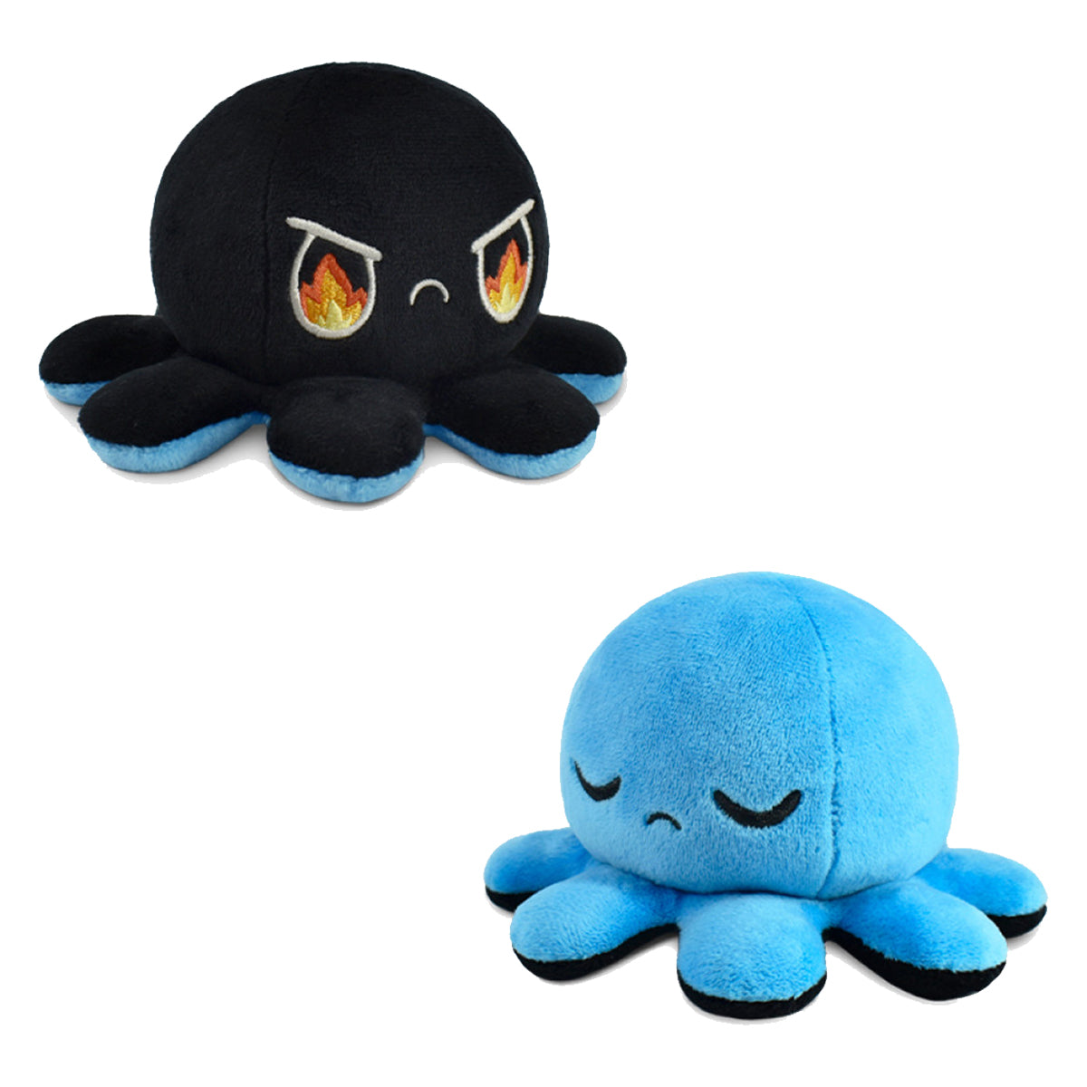 Reversible Plushie Octopus Sleepy/Fiery