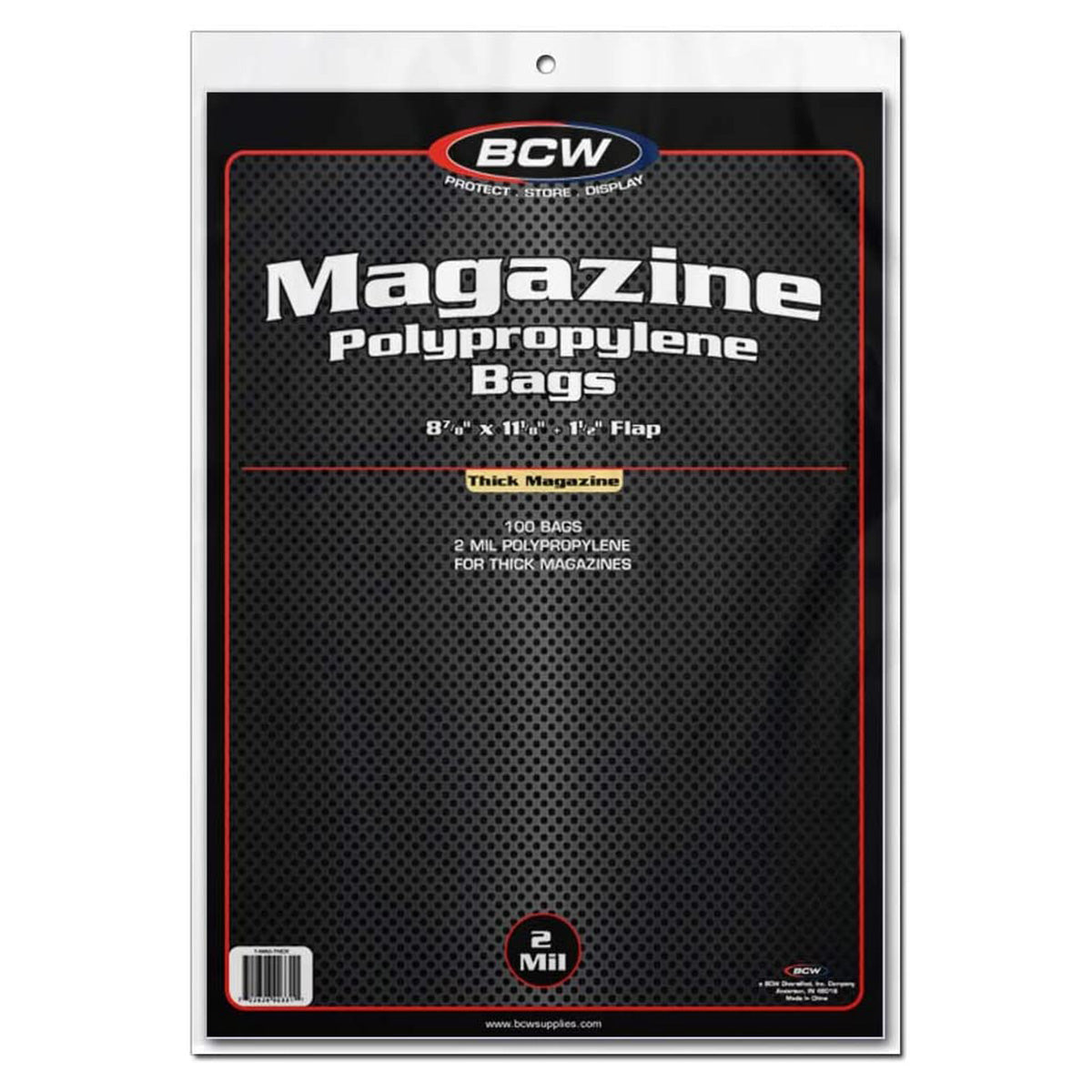 BCW Magazine Bags Thick (8" 7/8 x 11" 1/8) (100 Bags Per Pack)