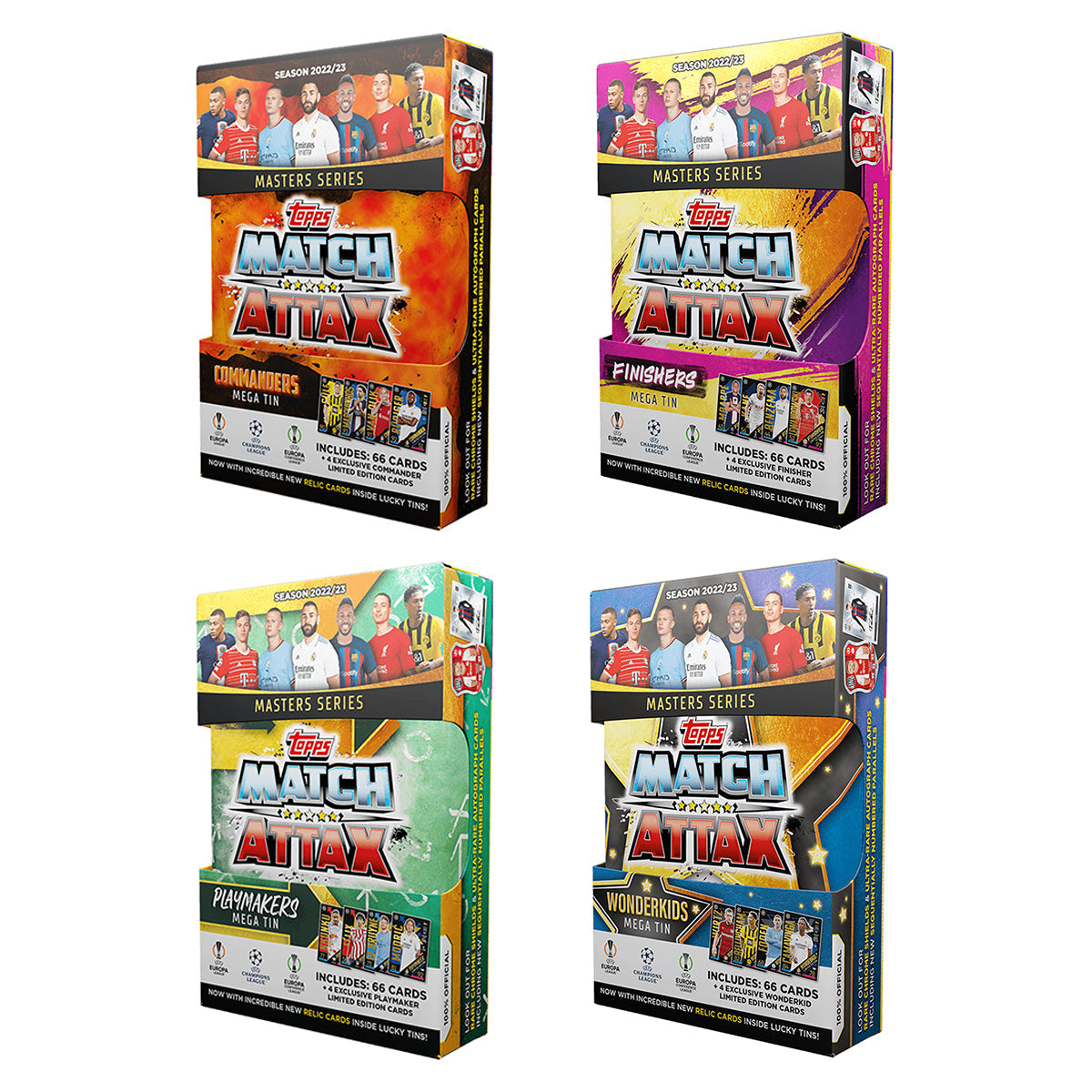 MATCH ATTAX UEFA Champions League 2022/2023 Edition Mega Tins (Set of 4)