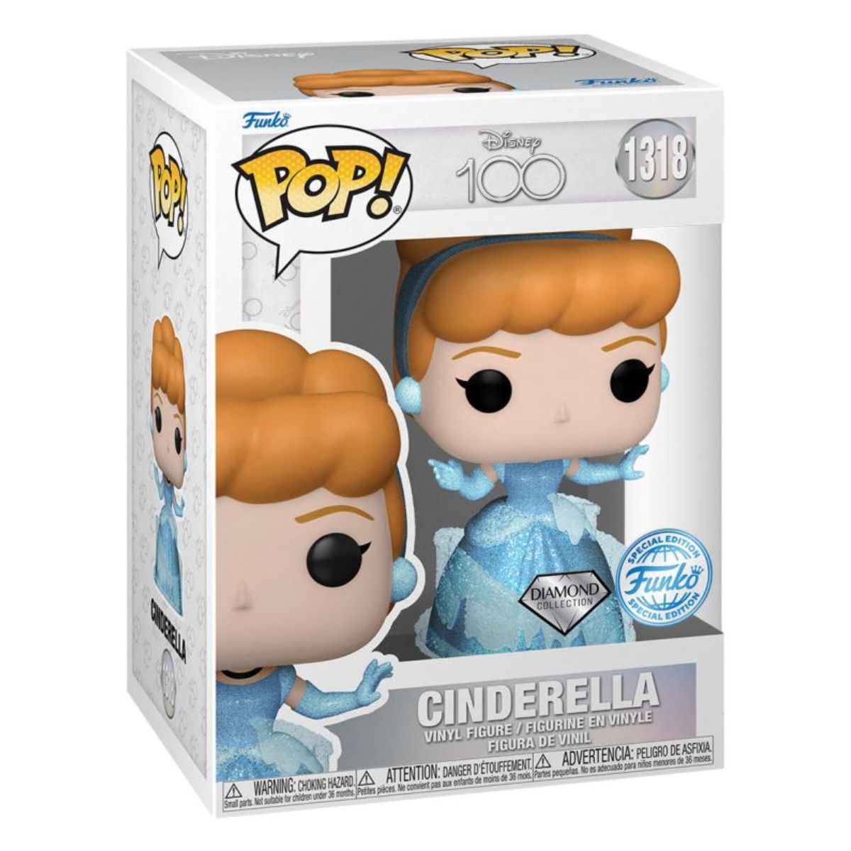 Disney 100th - Cinderella Diamond Glitter Pop! Vinyl
