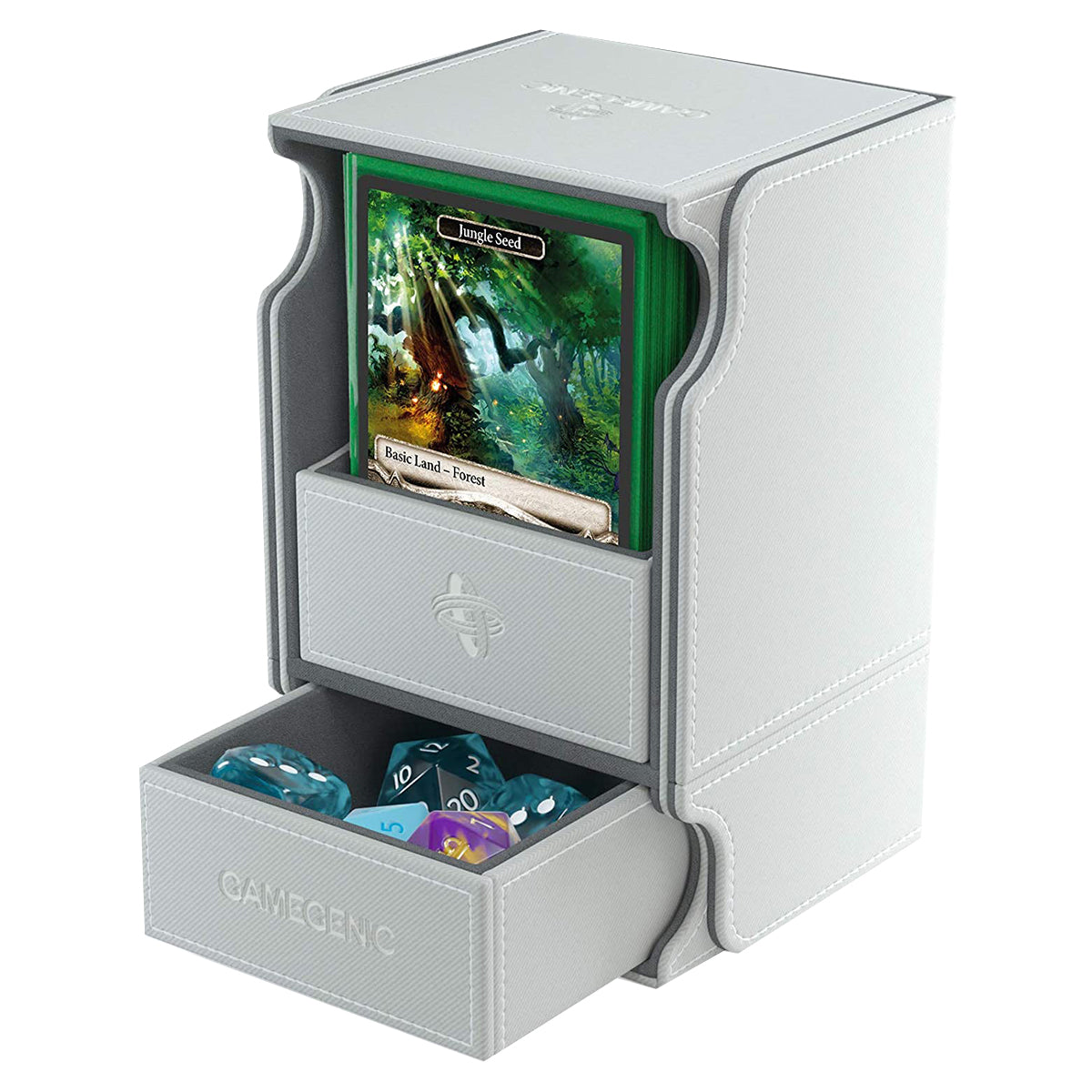 Gamegenic Watchtower Holds 100 Sleeves Convertible Deck Box White