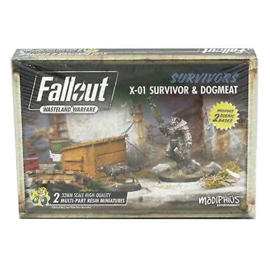 Fallout Wasteland Warfare X01 Survivor and Dogmeat Miniatures