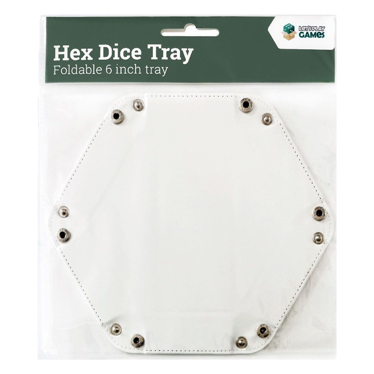 Hex Dice Tray 6" White