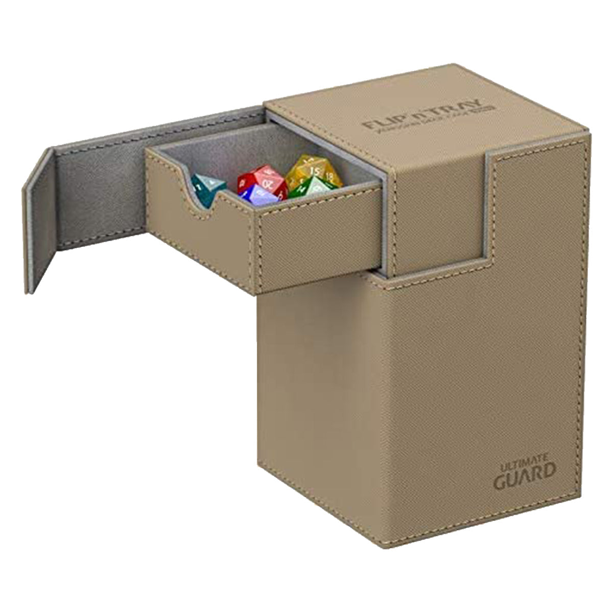 Ultimate Guard Flip n Tray Deck Case 80+ Standard Size XenoSkin Sand Deck Box