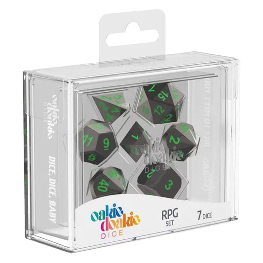 Oakie Doakie Dice RPG Set Metal Dice - Matrix 7pc
