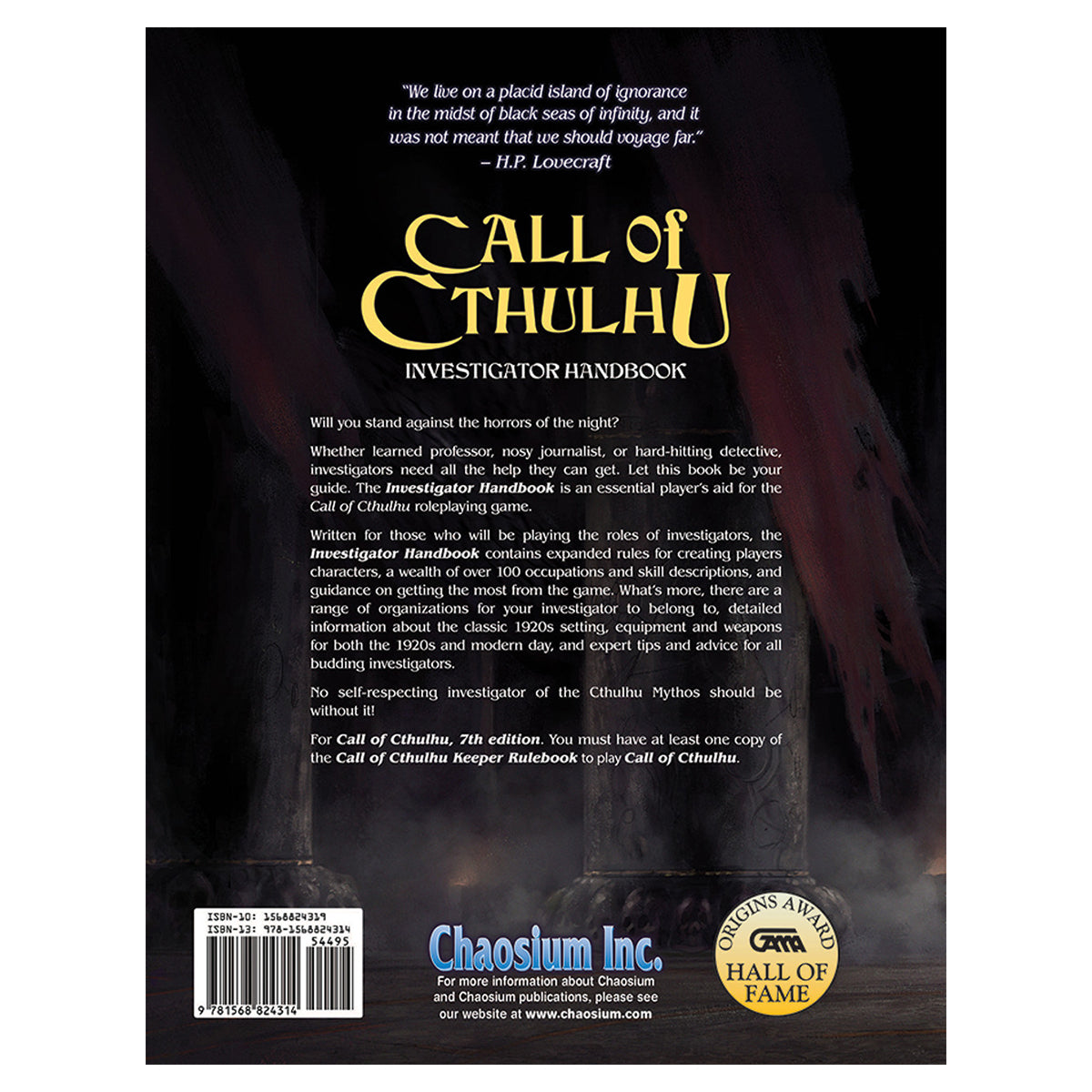 Call of Cthulhu RPG - Investigator Handbook