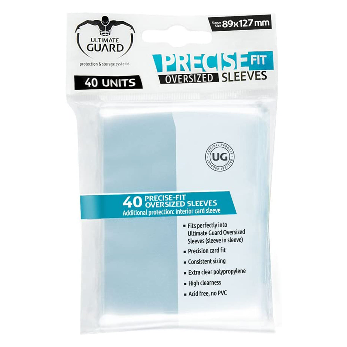 Ultimate Guard Precise-Fit Sleeves Oversized Transparent 40ct